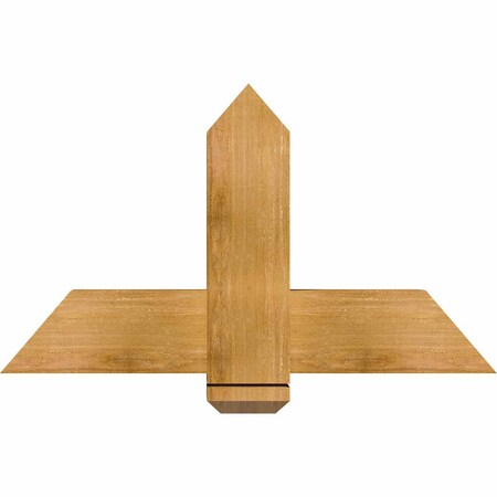Ekena Millwork Eugene Rough Sawn Timber Gable Bracket, Western Red Cedar, 36"W x 21"H x 4"D x 6"F, 14/12 Pitch GBW036X21X0406EUG00RWR